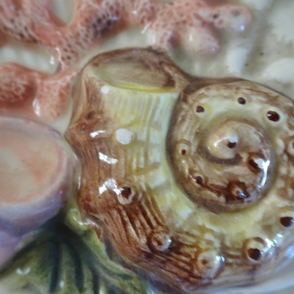 Ceramic Summer Seashell Mermaid Decor Kitschy Beach Babe Decorative Plate - Picture 2 of 5